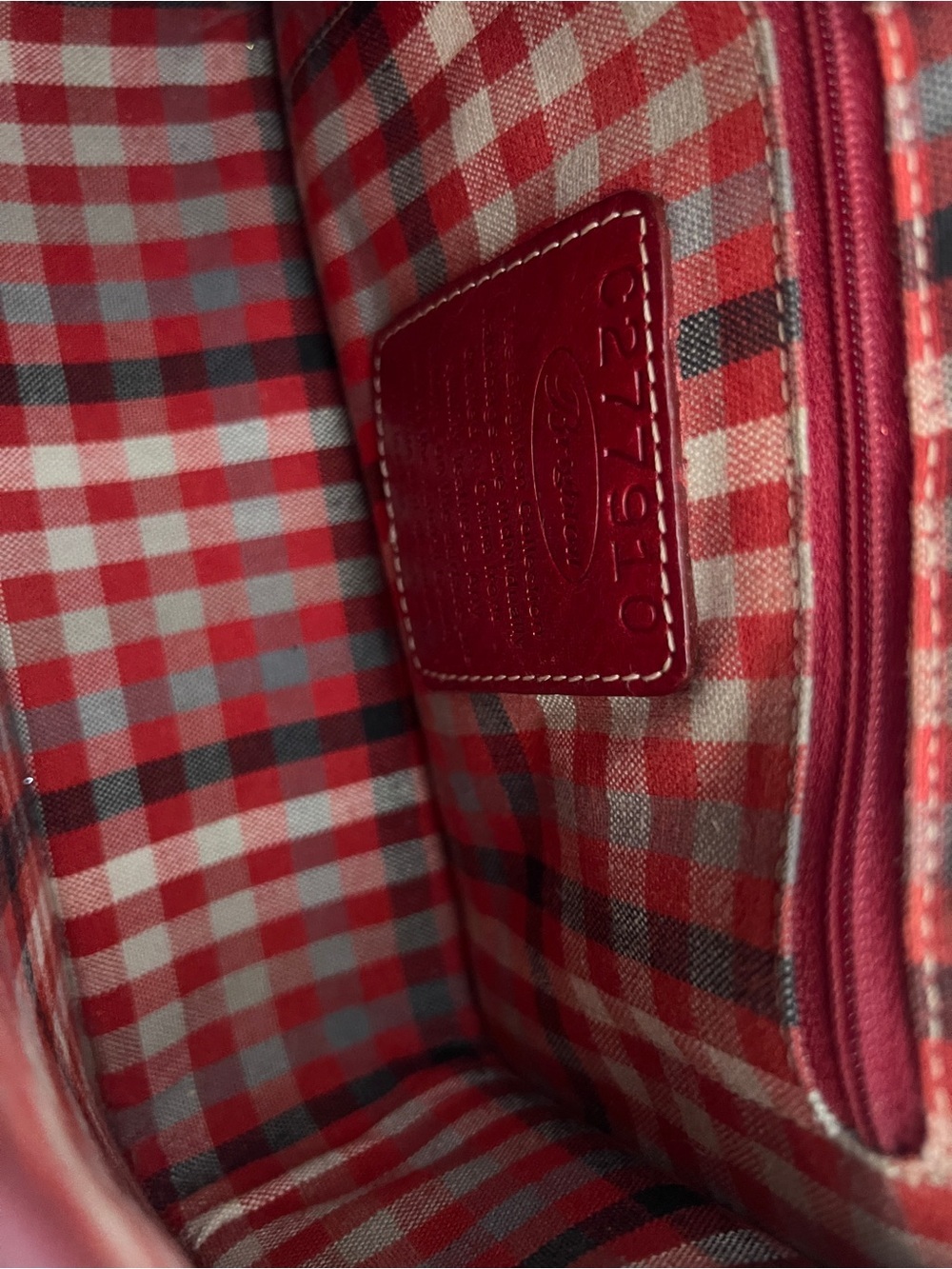 Brighton Greta Red Croc Embossed Leather Shoulder Bag | Silver Heart Hardware - Picture 7 of 9